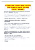 Rasmussen College MDC 1 Exam  Test Questions And Revised Correct Answers