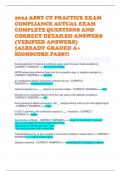 2024 ASRT CT PRACTICE EXAM COMPLIANCE ACTUAL EXAM COMPLETE QUESTIONS AND CORRECT DETAILED ANSWERS (VERIFIED ANSWERS) |ALREADY GRADED A+ HIGHSCORE PASS!!! 