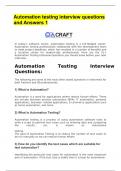 Selenium automation testing interview questions and answers