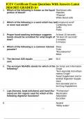 ICEV Exam Questions With Verified Answers Latest Updated 2024/2025 (GRADED A+)