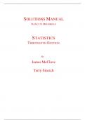 Solutions Manual With Test Bank for Statistics 13th Edition By James McClave, Terry Sincich (All Chapters, 100% Original Verified, A+ Grade)