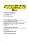 NCLEX-RN EXAM REVIEW A+ GRADED/2024 LATEST  EXAM.