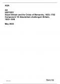  AQA as history stuart britain and the crisis of monarchy, 1603 –1702 component 1d absolutism challenged: britain, 1603–1649 may 2023