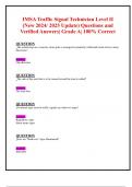 IMSA Traffic Signal Technician Level II (New 2024/ 2025 Update) Questions and  Verified Answers| Grade A| 100% Correct 