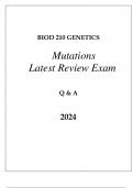 BIOD 210 MOD 7 GENETIC MUTATIONS LATEST REVIEW EXAM Q & A 2024.