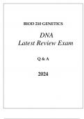 BIOD 210 MOD 3 GENETICS (DNA) LATEST REVIEW EXAM Q & A 2024