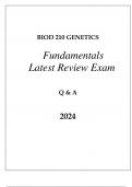 BIOD 210 MOD 1 GENETICS FUNDAMENTALS LATEST REVIEW EXAM Q & A 2024.