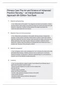 Test Bank for Primary Care Art and Science of Advanced Practice Nursing and Interprofessional Approach 6th Edition Dunphy 9781719644655 Chapter 188 Complete Questions and Answers