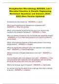 Straighterline Microbiology BIO250L Lab 7  Microbial Genetics & Genetic Engineering  Worksheet Questions and Answers 2024 /  2025 (New Version Updated) 