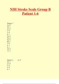 NIH Stroke Scale Group B Patient 1-6