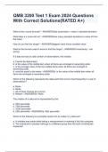 QMB 3200 Test 1 Exam 2024 Questions With Correct Solutions(RATED A+)