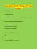 WREB Study: Local Anesthesia & NO Questions with 100% Correct Answers | Verified | Latest Update 2024|Rated A+