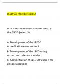 LEED GA Practice Exam 2 