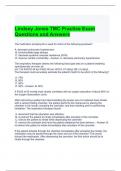 Lindsey Jones TMC Practice Exam Questions and Answers 2024