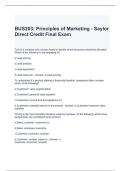 BUS203 Principles of Marketing - Saylor Direct Credit Final Exam 2024 Questions and Answers