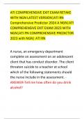 ATI COMPREHENSIVE EXIT EXAM RETAKE WITH NGN LATEST VERSION, ATI RN Comprehensive Predictor 2024