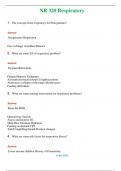 NR 328 Respiratory  (Latest 2024 / 2025) Questions & Answers with rationales