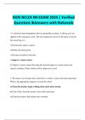 BUNDLE for NGN NCLEX /NCLEX NGN RN ACTUAL EXAM LATEST 2024 | QUESTIONS AND VERIFIED ANSWERS WITH RATIONALE | GRADED A