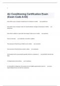 Air Conditioning Certification Exam (Exam Code A-02)