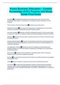 Praxis Business Education - Content Knowledge (5101) Practice and Study Guide Final Exam