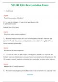 NR 341 EKG Interpretation  Exam (Latest 2024 / 2025) Questions & Answers with rationales