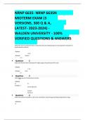 NRNP 6635N MIDTERM EXAM WALDEN UNIVERSITY 3 VERSIONS 300 Q A LATEST 2023 202 DOWNLOAD TO SCORE A