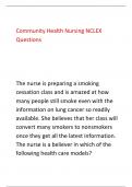 Community Health Nursing NCLEX  Questions