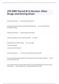 (TN DMV Permit B-7) Alcohol, Other Drugs and Driving Exam