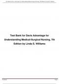 Test Bank for Davis Advantage for Understanding Medical-Surgical Nursing, 7th Edition by Linda S. Williams