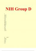 NIH Stroke Scale Group A - D