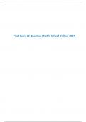 Final Exam 25 Question (Traffic School Online) 2024