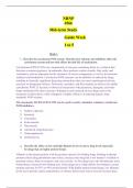 NRNP 6566 Mid-term Study Guide Week 