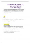 HESI PN EXIT EXAM V3 110 QUESTIONS AND ANSWER(S)