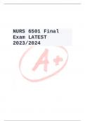 NURS 6501 Final Exam LATEST 2023/2024 