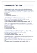 Fundamentals CMS Final Questions and Answers Graded A