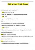 ITLS TESTS BUNDLED ITLS Final Exam  ITLS Written FINAL Review  International Trauma Life Support for Emergency Care Providers 20242025 Questions with 100% Correct Answers | Verified | Latest Update