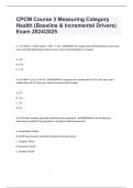 CPCM Course 3 Measuring Category Health (Baseline & Incremental Drivers) Exam 2024/2025