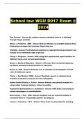 School law WGU D017 Exam @ 2024