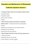 Operation and Maintenance of Wastewater Collection System Volume I