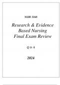 (UF) NUR 3168 Lead and Inspire 2 (RESEARCH & EVIDENCE BASED NURSING) FINAL EXAM