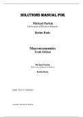 Solution Manual for Macroeconomics Canada in the Global Environment, 10th Edition by Michael Parkin, Robin Bade Chapter 1-15