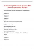 Incident Safety Officer Exam Questions With 100% Correct Answers 2024/2025