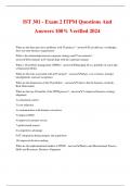 IST 301 - Exam 2 ITPM Questions And Answers 100% Verified 2024