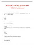 Millwright Exam Prep Questions With 100% Correct Answers