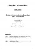 Solution Manual For Business Communication Essentials, 5th Edition by Courtland L. Bovee, John V. Thill, Jean A. Scribner Chapter 1-14