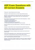 ASP Exam Questions with All Correct Answers