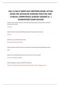 2024 ULTIMATE NRNP 6635 MIDTERM EXAM: ACTUAL EXAM FOR ADVANCED NURSING PRACTICE AND CLINICAL COMPETENCE| ALREADY GRADED A+ | GUARANTEED EXAM SUCCESS