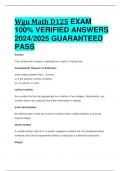 Wgu Math D125 EXAM 100% VERIFIED ANSWERS  2024/2025 GUARANTEED  PASS