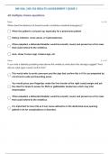 NR 302 HEALTH ASSESSMENT I EXAM 3 QUESTIONS WITH 100% SOLVED SOLUTIONS