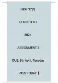 HRM3703 ASSIGNMENT 3 2024 SEM 2